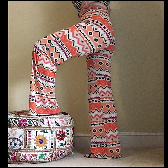 🌻Aztec Printed Palazzo Pants sz M - Picture 4 of 6